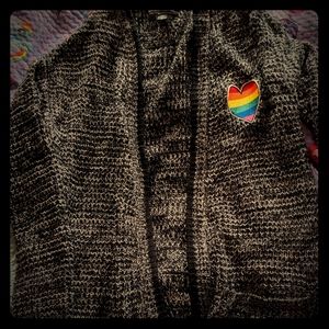 Heart patch cardigan